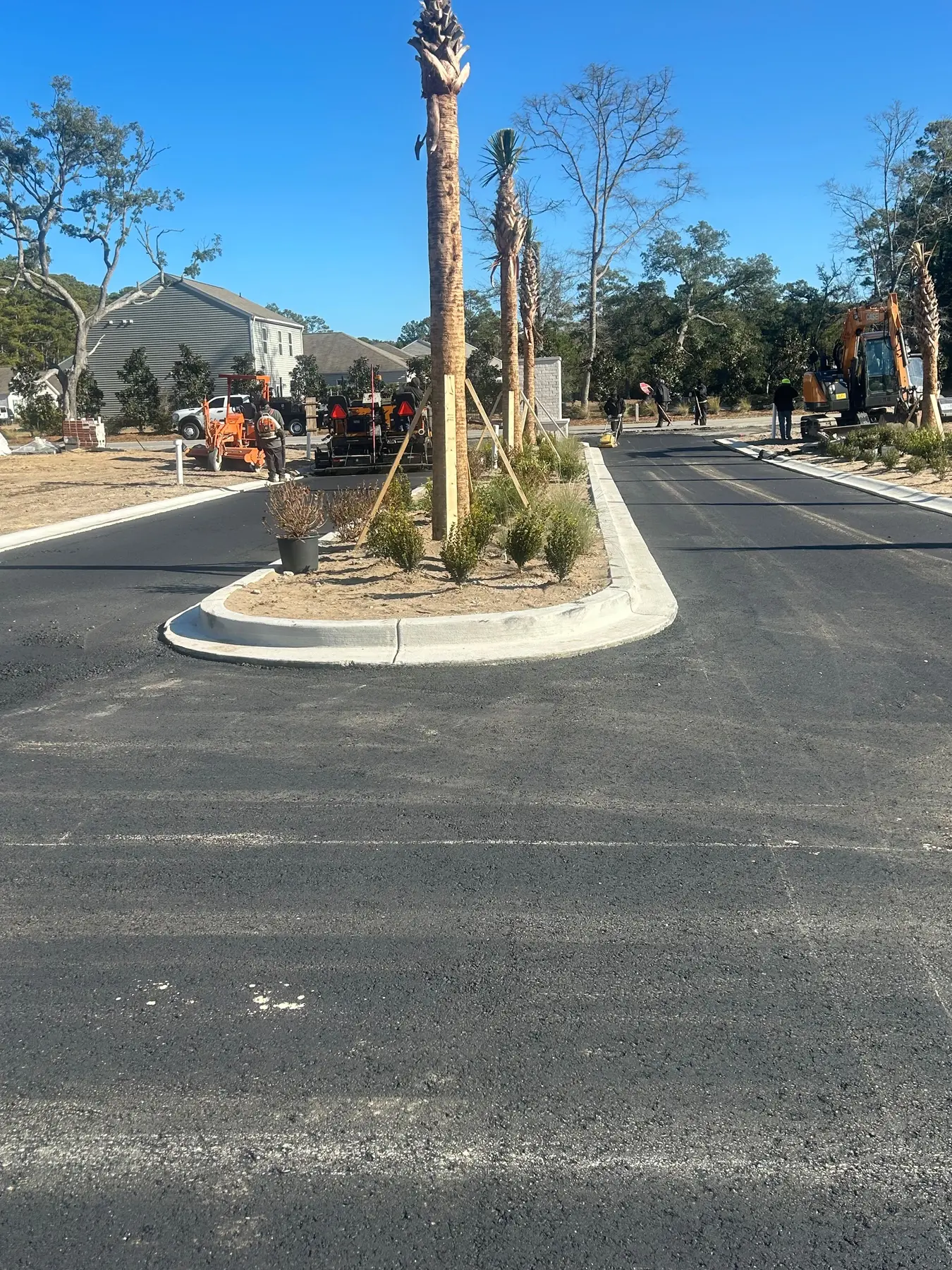 Completed entrance for a residential development